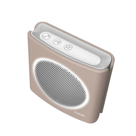 Extel diBi flash soft brown draadloze deurbel 081739 bruin bovenkant ontvanger knopjes