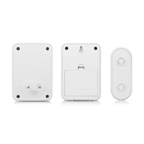Byron DBY-22324 draadloze deurbel met twee ontvangers achterkant set