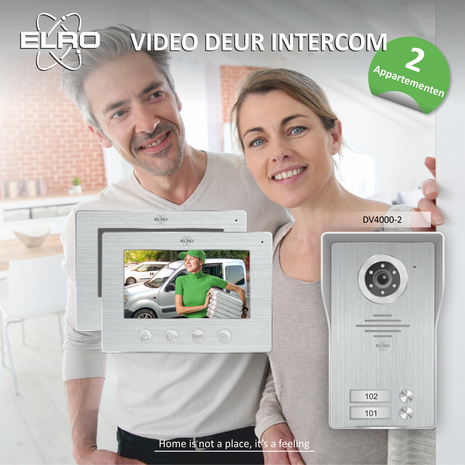 Elro DV4000-2 bedrade intercom deurbel met camera en 2 schermen