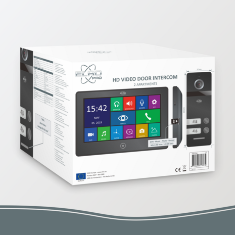 Elro Pro Full HD PV40 bedrade intercom met camera voor 2 appartementen