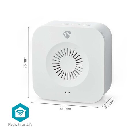 Nedis SmartLife WIFICDPC20WT draadloze gong afmetingen