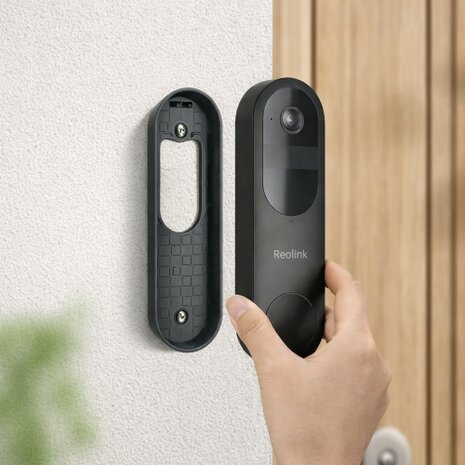 Reolink Smart 2K bedrade/draadloze oplaadbare slimme wifi videodeurbel - zwart