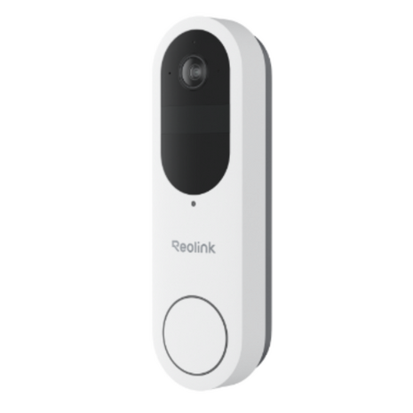 Reolink Smart 2K bedrade/draadloze oplaadbare slimme wifi videodeurbel - wit