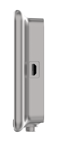 Ezviz DP2C draadloze digitale deurspion met camera en scherm zilver zijkant scherm