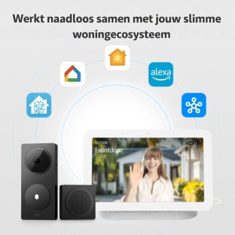 Aqara Smart Video Doorbell G410 Select - bedrade & draadloze videodeurbel met gong - zwart
