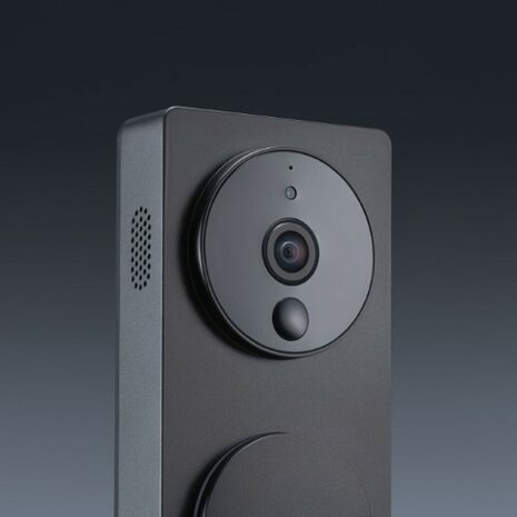 Aqara Smart Video Doorbell G4 - bedrade & draadloze videodeurbel met gong - zwart voorzijde