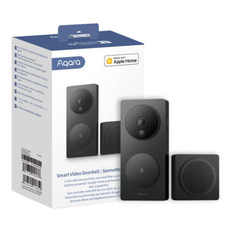 Aqara Smart Video Doorbell G4 - bedrade & draadloze videodeurbel met gong - zwart verpakking