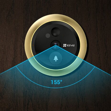 Ezviz DP2C draadloze digitale deurspion met camera en scherm goud