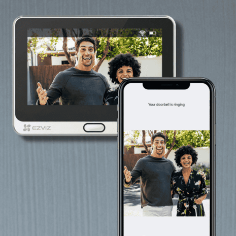 Ezviz DP2C draadloze digitale deurspion met camera en scherm goud