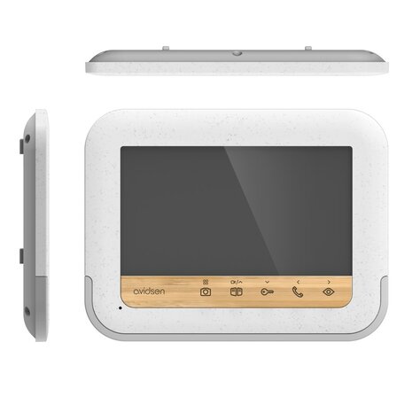 Avidsen 112282 bambooview milieuvriendelijke intercom met camera binnenscherm