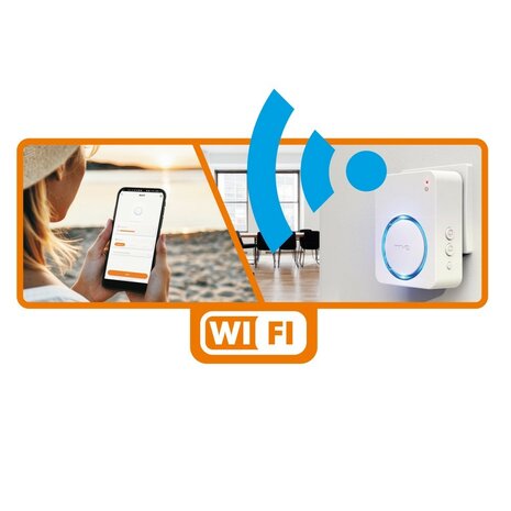 M-E BELL-544-RX Wifi draadloze deurbelontvanger voor stopcontact
