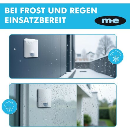 M-E BELL-8010 draadloze bewegingsmelder voor buiten met oplaadbare ontvanger &ndash; 300 meter bereik zender