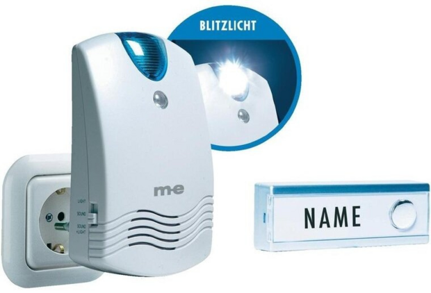 M-E FG1 draadloze deurbel met flitslicht