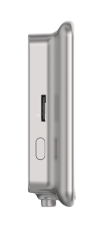Ezviz DP2C draadloze digitale deurspion met camera en scherm zilver zijkant scherm