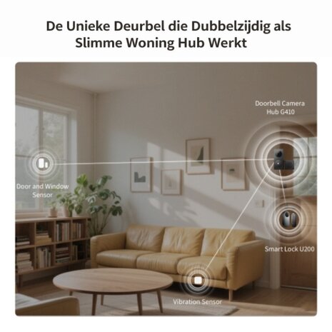 Aqara Smart Video Doorbell G410 Select - bedrade & draadloze videodeurbel met gong - zwart hub