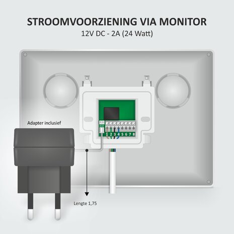 Elro DV4000IP4 bedrade intercom deurbel voor 4 appartementen met schermen en app monitor