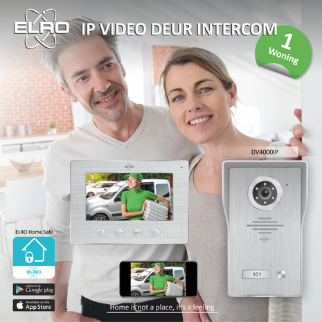 Elro DV4000IP bedrade intercom deurbel met scherm en app
