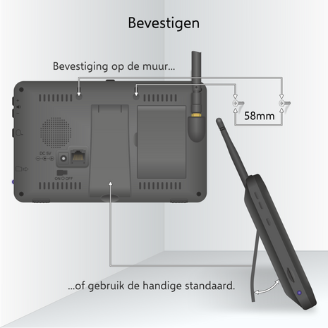 Elro CZ40RIPS3 draadloze Full HD 3 beveiligingscamera met scherm en app