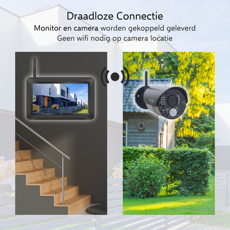 Elro CZ40RIPS draadloze Full HD beveiligingscamera met scherm en app