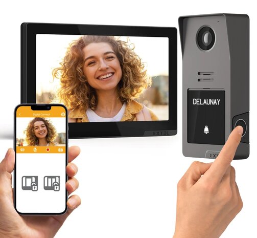 Extel 720335 Digital Connect bedrade video intercom met vingerafdruklezer