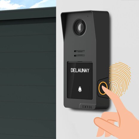 Extel 720335 Digital Connect bedrade video intercom met vingerafdruklezer