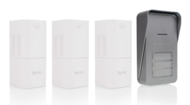 Byron DIC-21535 Draadloze audio deurbel voor 3 appartementen Byron DIC-21535 Draadloze audio deurbel voor 3 appartementen