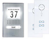 M-E ADV-112 WW bedrade audio deurintercom met 2 ontvangers M-E ADV-112 WW bedrade audio deurintercom met 2 ontvangers