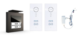 M-E ADV-10201-AW bedrade audio intercom deurbel antraciet M-E ADV-10201-AW bedrade audio intercom deurbel antraciet
