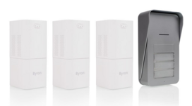 Byron DIC-21535 Draadloze audio deurbel voor 3 appartementen Byron DIC-21535 Draadloze audio deurbel voor 3 appartementen